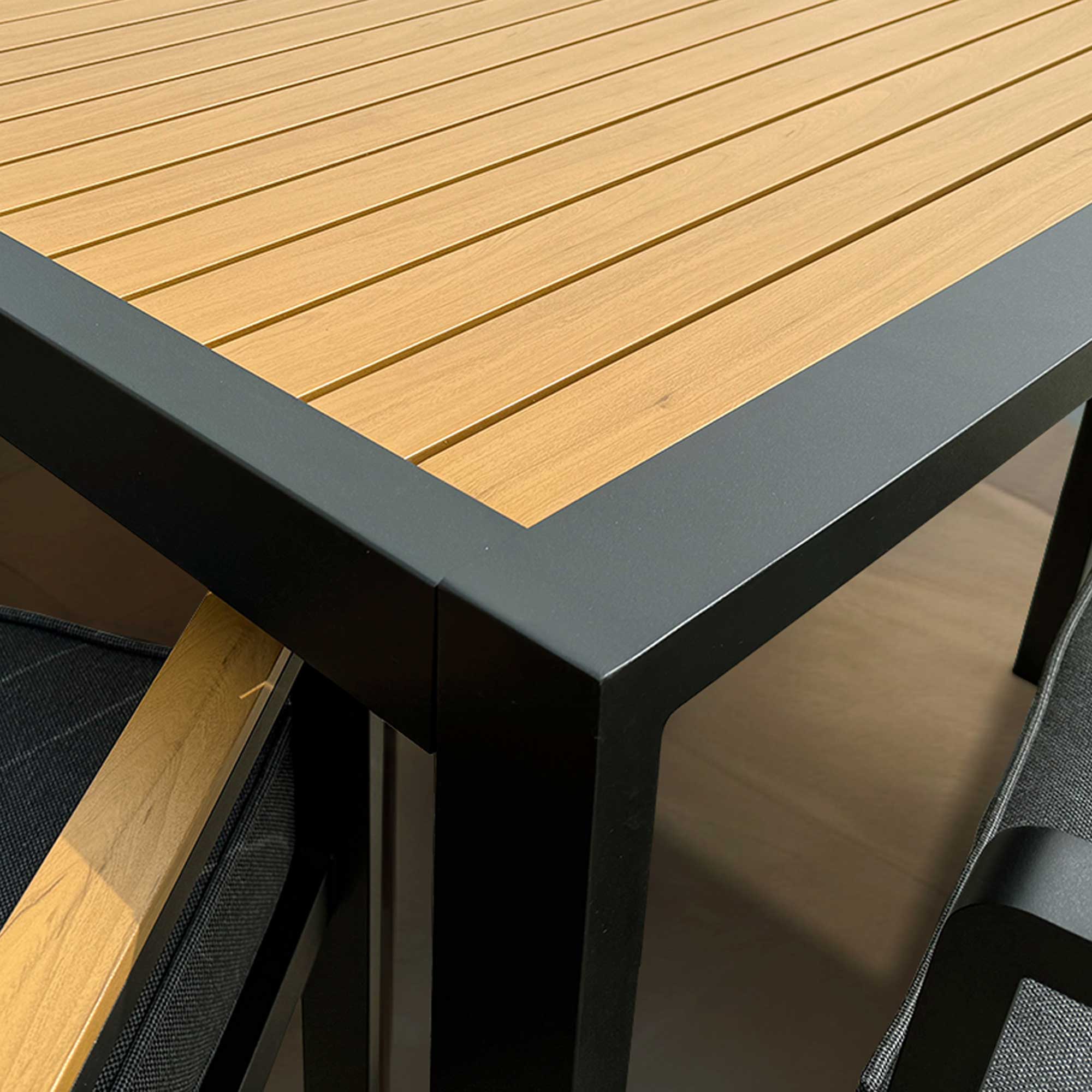 Antigua - 6 Seat Garden Dining Set, Grey Aluminium - Image 4