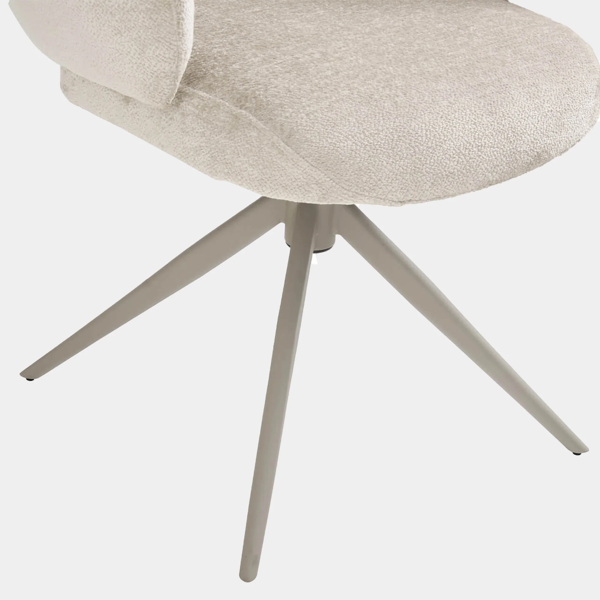 Glacier - Swivel Dining Chair, Beige Fabric - Image 7