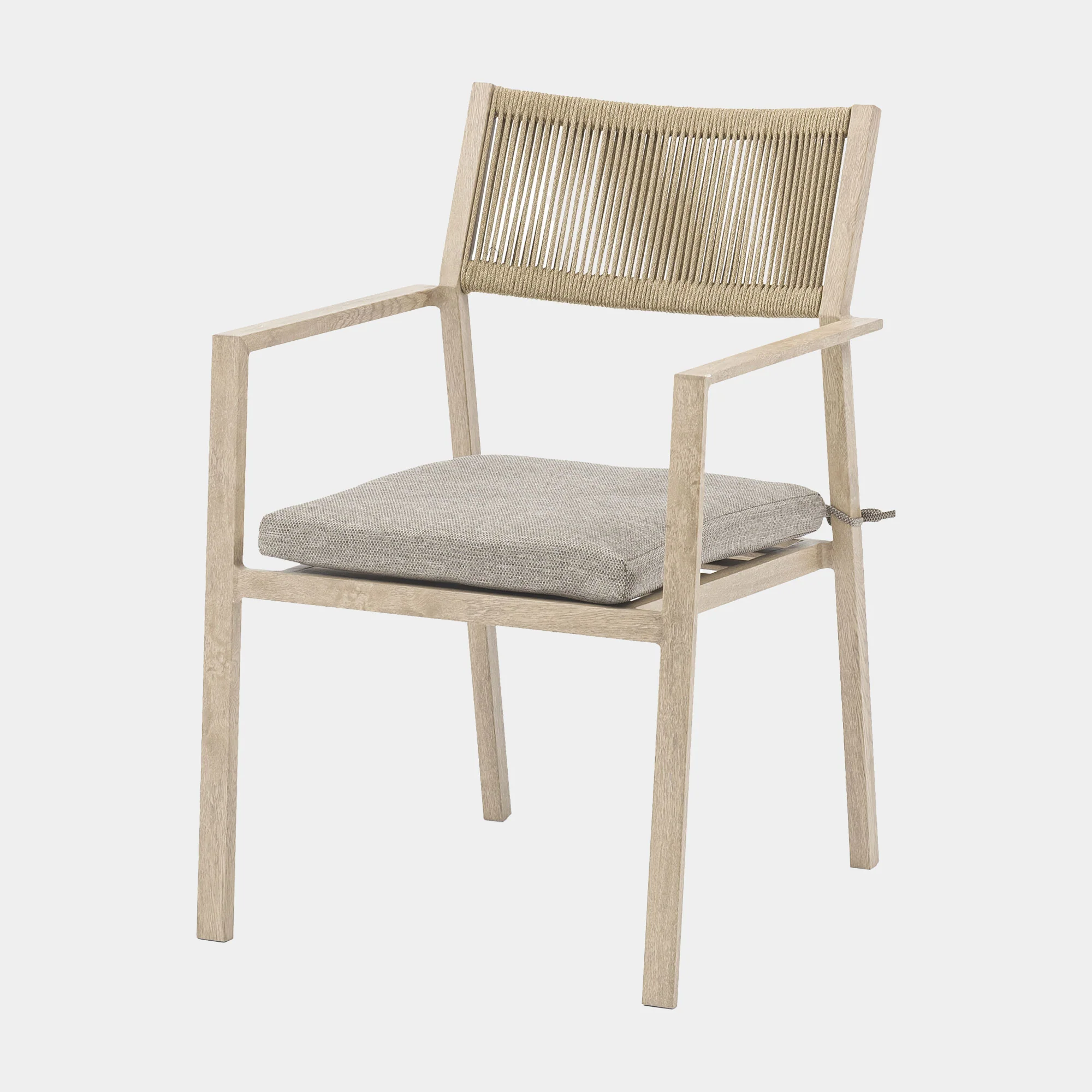 Hawaii - 4 Seat Garden Dining Set, Aluminium & Rope Effect Weave - Image 5