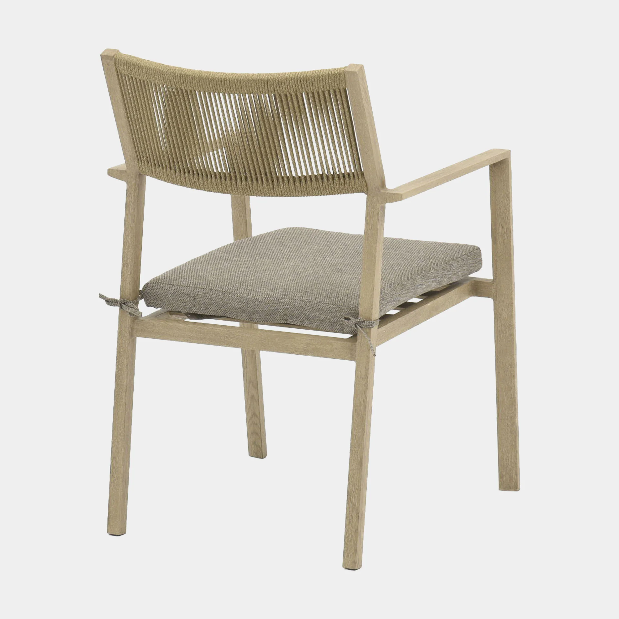 Hawaii - 4 Seat Garden Dining Set, Aluminium & Rope Effect Weave - Image 6