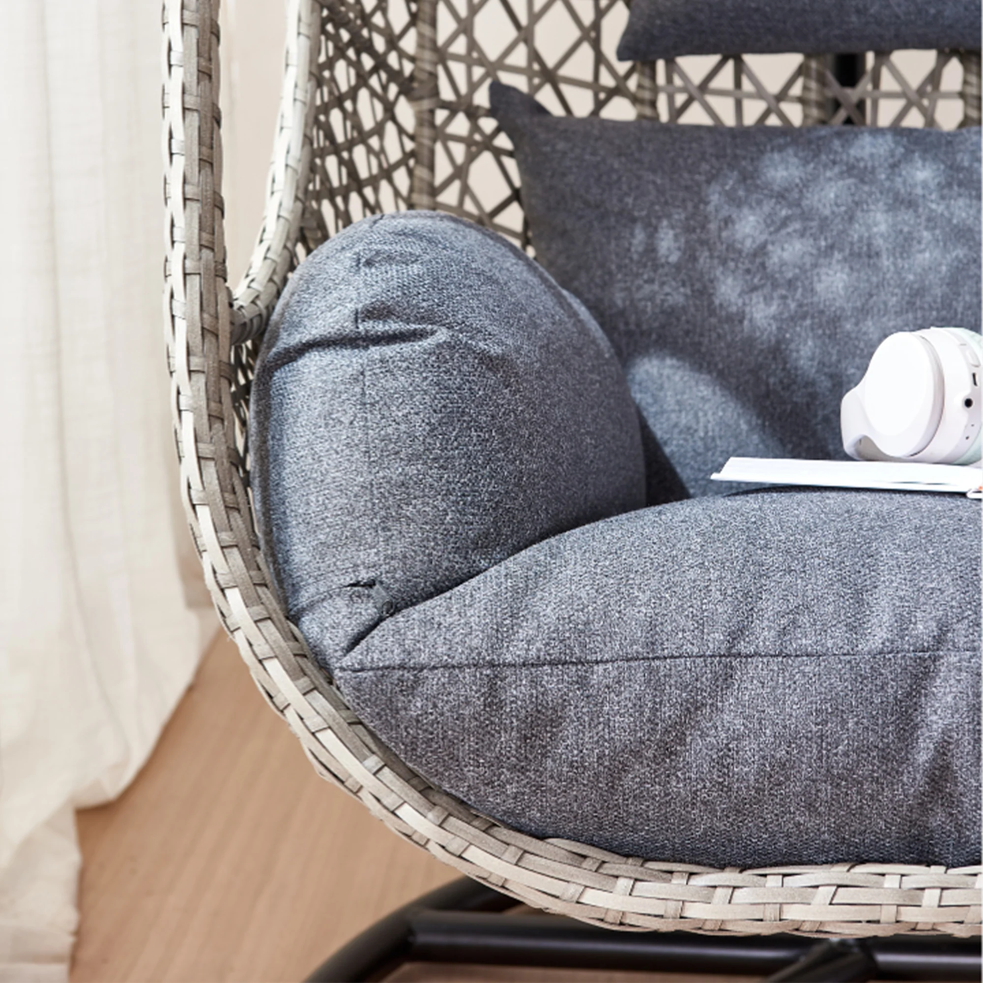 Honduras - Double Hanging Egg Chair With Cushions - Image 8