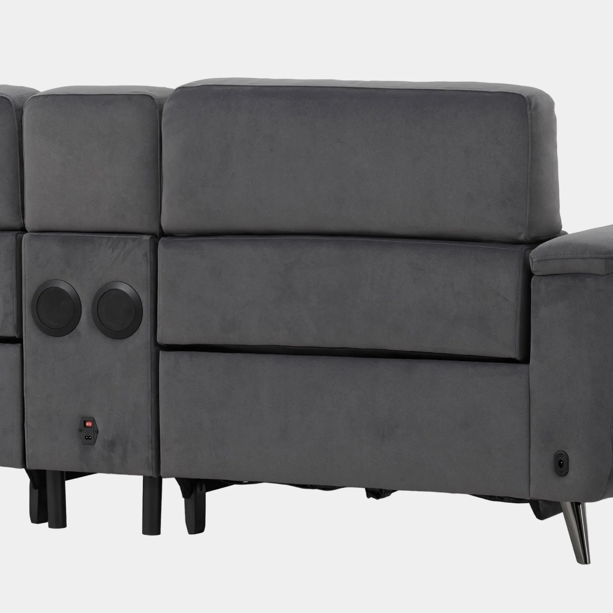 Nickelodeon - 2.5 Power Recliner Sofa With Touch Screen Control, Fabric - Image 9