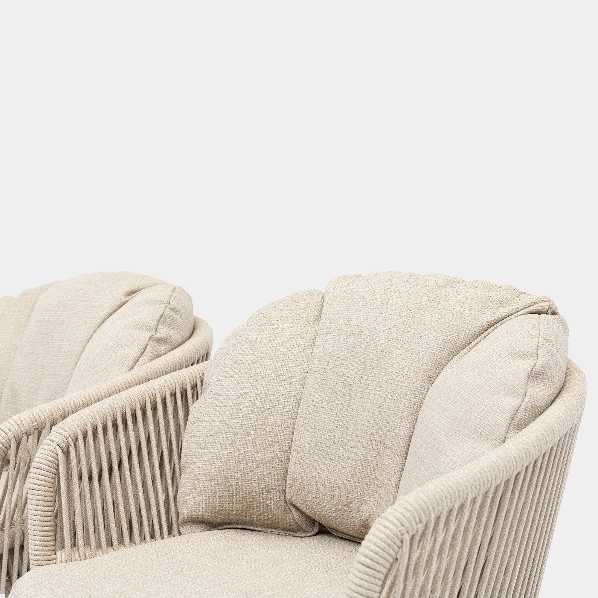 Palm Springs - 3 Seat Garden Sofa Set & Coffee Table, Beige Aluminium - Image 5