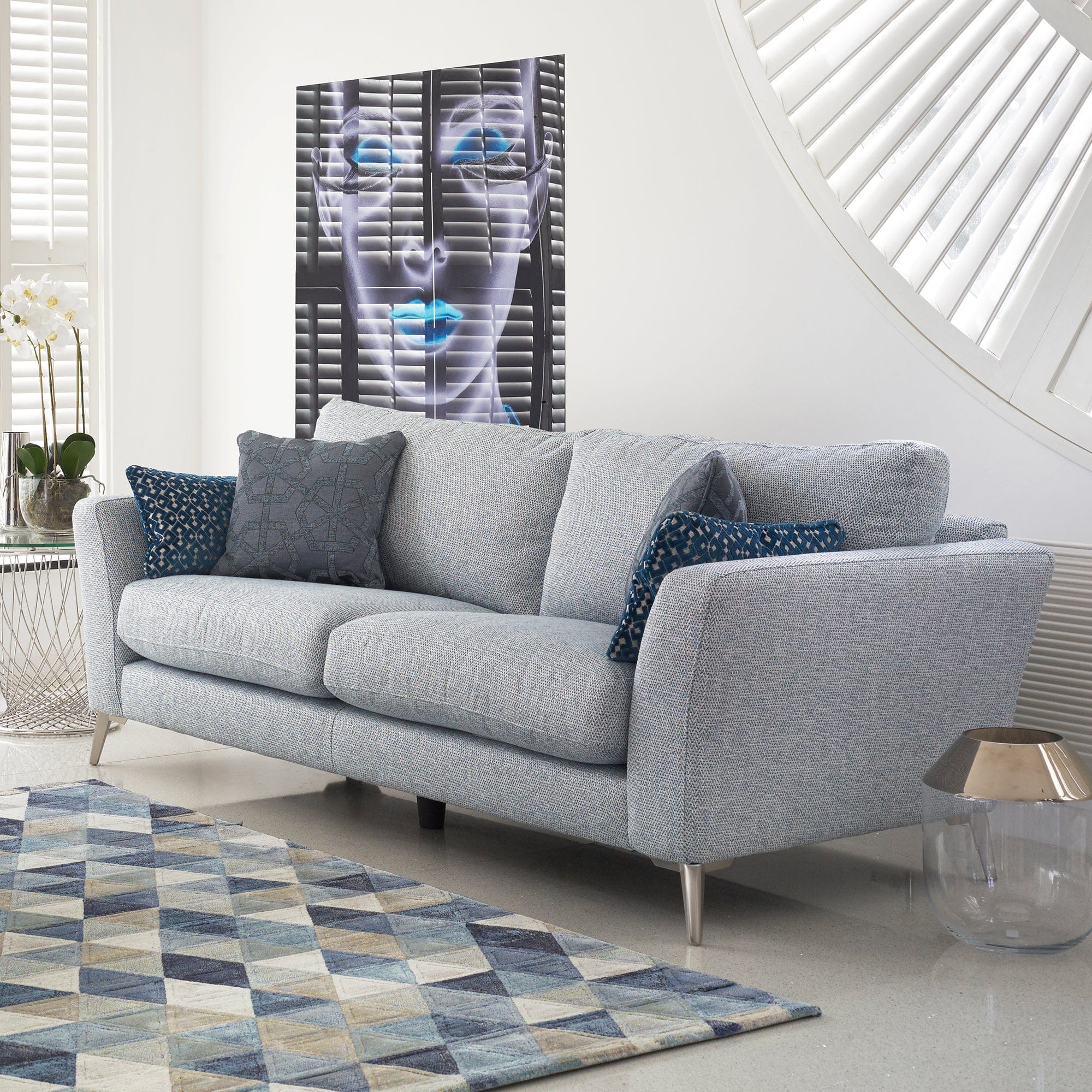 Scala - 3 Seat Sofa, Fabric - Image 3