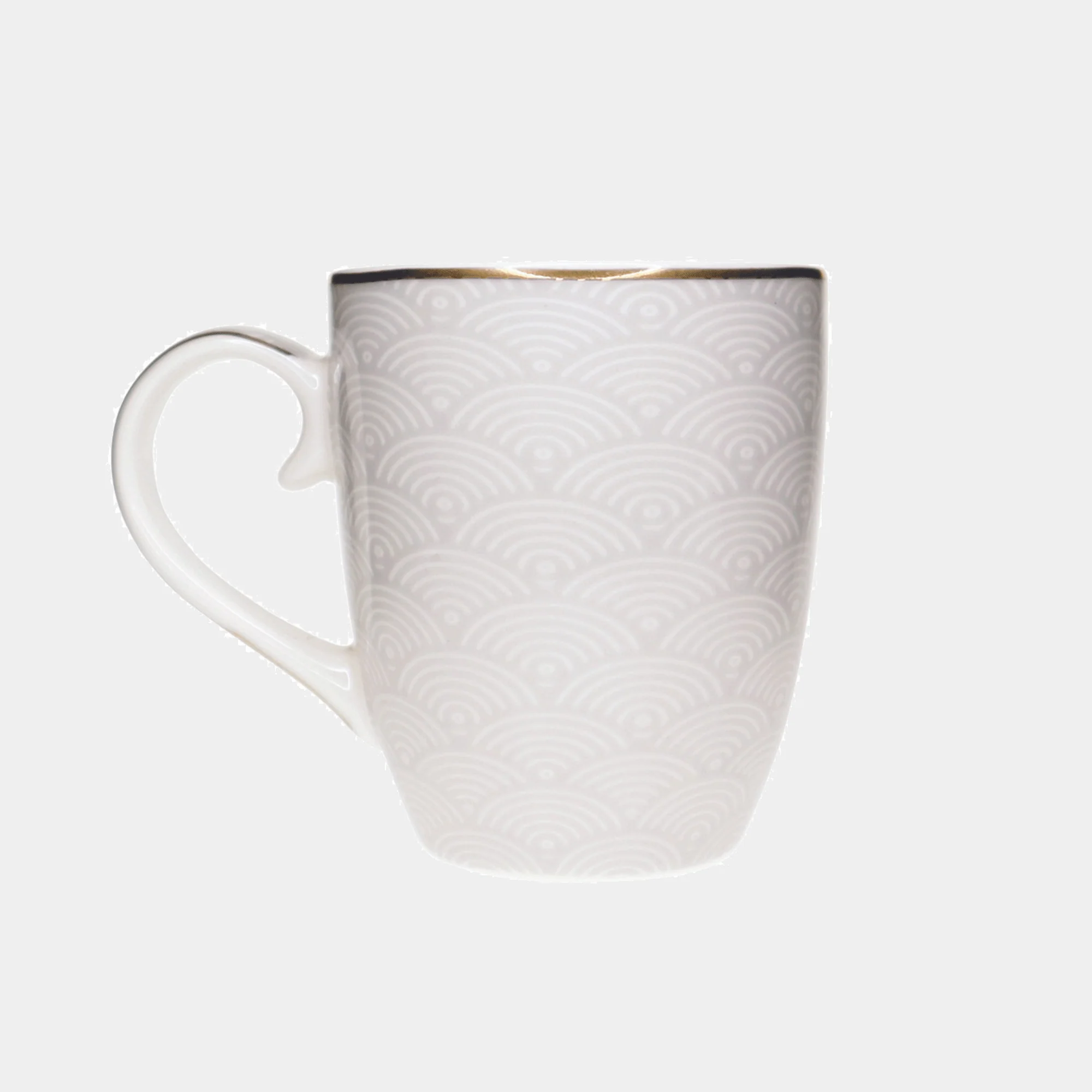 Stripes & Net - Grey Mug Set, Set of 6 - Image 3