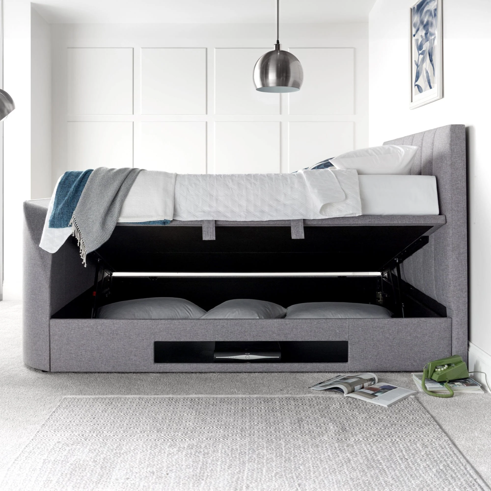Theo - TV Bed, Ottoman Bed Frame - Image 6
